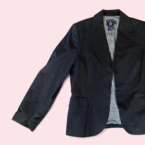 Black Faconnable Blazer with Button-up Front, Pockets, and a Relxed Fit